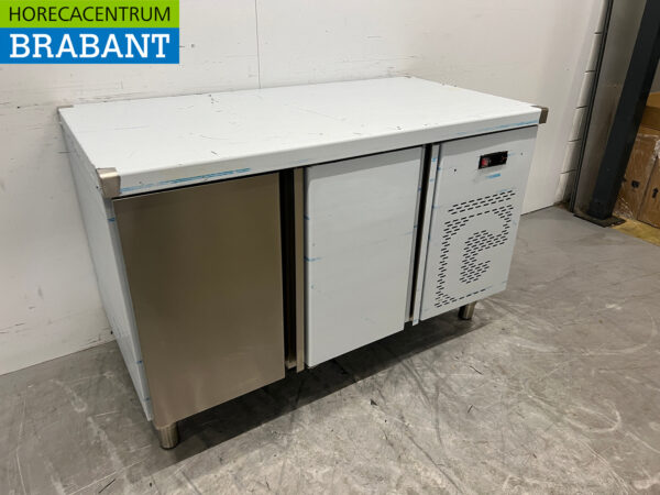 Stainless steel Asber Refrigerated Workbench 2 doors 134,2 cm 230V Horeca - Image 3