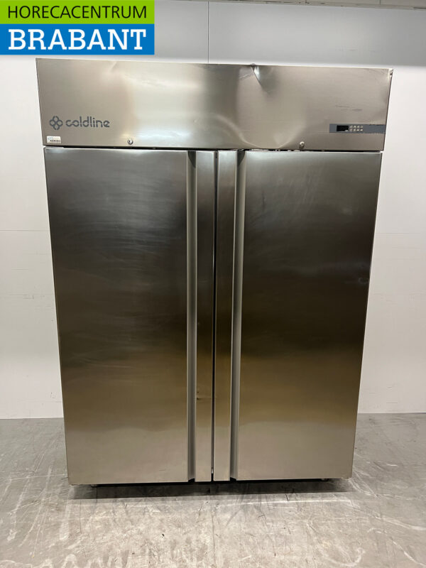 Stainless steel Coldline Double Door Freezer 1400 liters 230V Horeca