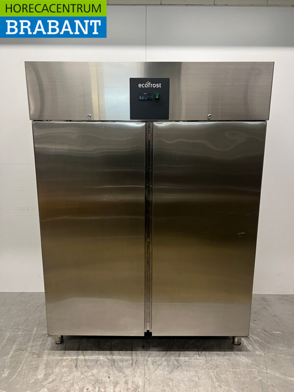 Stainless steel Ecofrost Double Door Freezer 1400 liters 230V Horeca