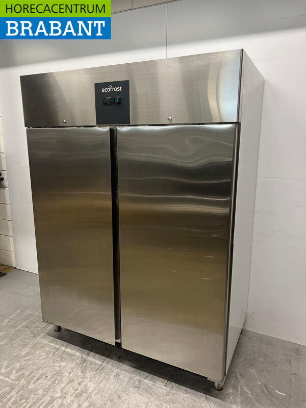 Stainless steel Ecofrost Double Door Freezer 1400 liters 230V Horeca - Image 2