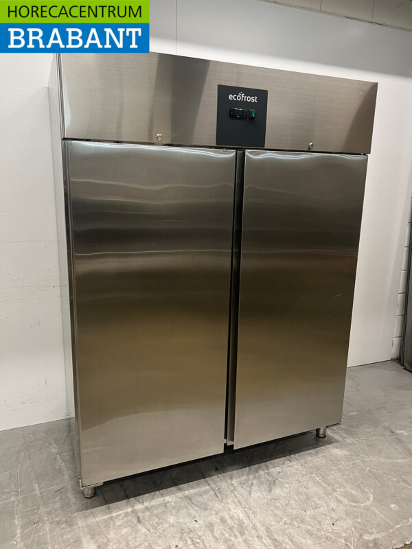 Stainless steel Ecofrost Double Door Freezer 1400 liters 230V Horeca - Image 3