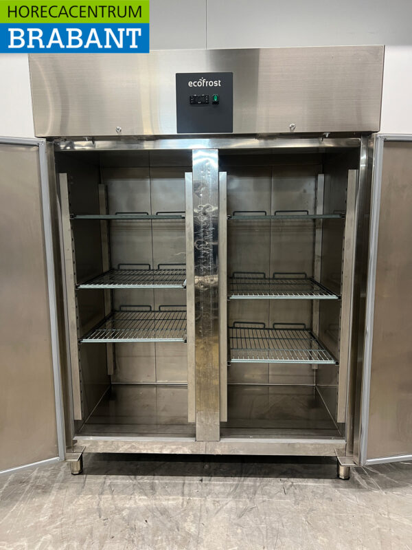 Stainless steel Ecofrost Double Door Freezer 1400 liters 230V Horeca - Image 4