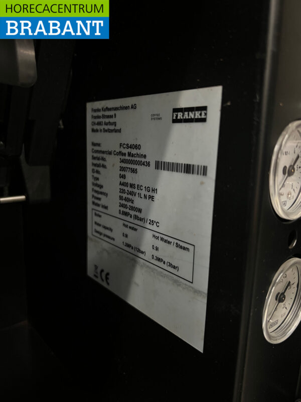 Stainless steel Franke A400 MS EC Fully automatic coffee machine 230V Catering - Image 5