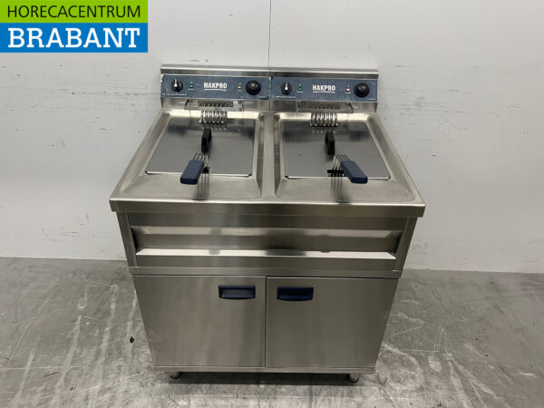 Stainless steel Double Fryer 2 x 12 liters 400V Catering