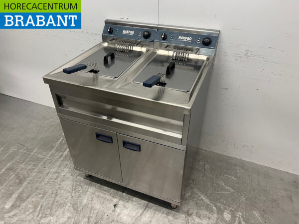 Stainless steel Double Fryer 2 x 12 liters 400V Catering - Image 2