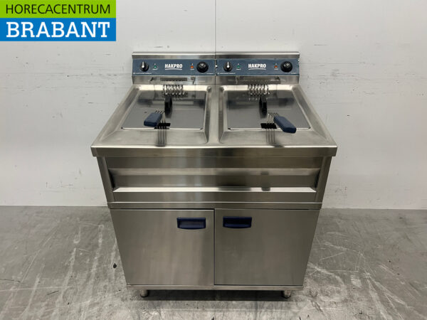 Stainless steel Double Fryer 2 x 12 liters 400V Catering