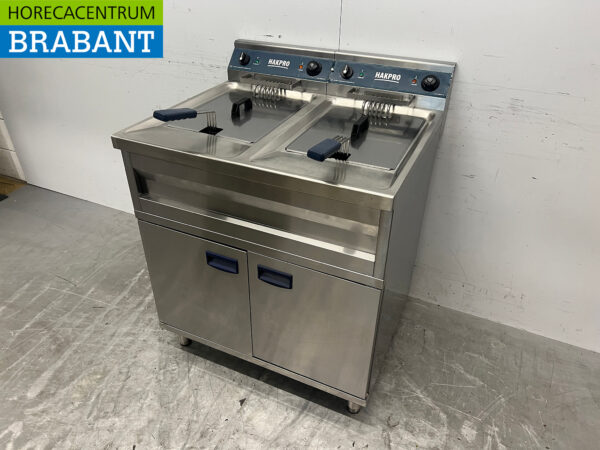Stainless steel Double Fryer 2 x 12 liters 400V Catering - Image 2