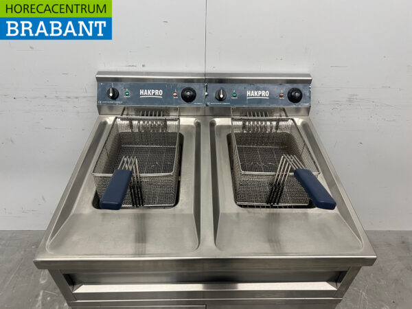 Stainless steel Double Fryer 2 x 12 liters 400V Catering - Image 4