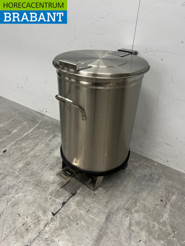 Stainless steel trash can trash can with foot control 50 liters Hospitality - Image 2