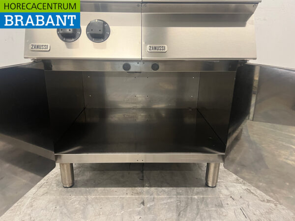 Stainless steel Zanussi 2 burner Electric Stove with work unit 80 cm 400V Horeca - Image 4