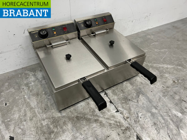 Stainless steel Combisteel Double Fryer 2 x 10 liters 2 x 230V Horeca - Image 3