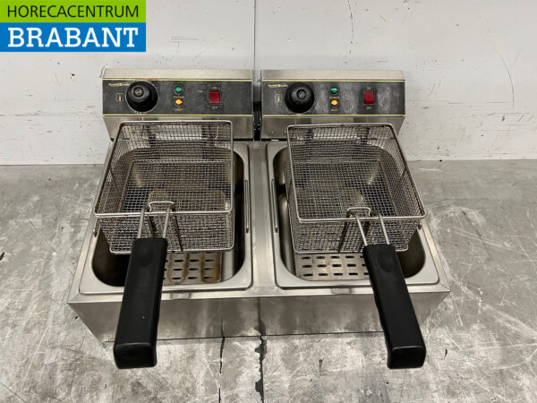 Stainless steel Combisteel Double Fryer 2 x 10 liters 2 x 230V Horeca - Image 4