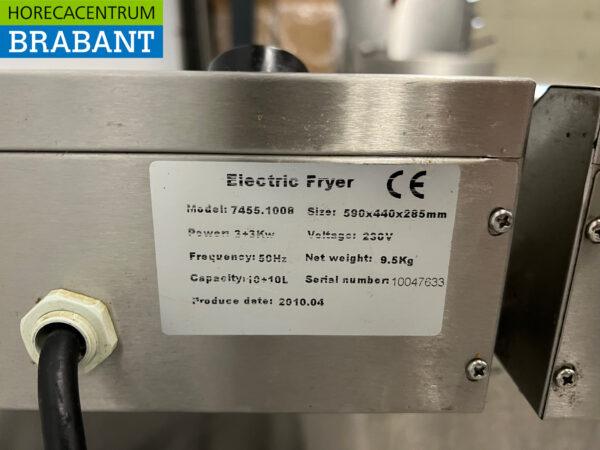 Stainless steel Combisteel Double Fryer 2 x 10 liters 2 x 230V Horeca - Image 5