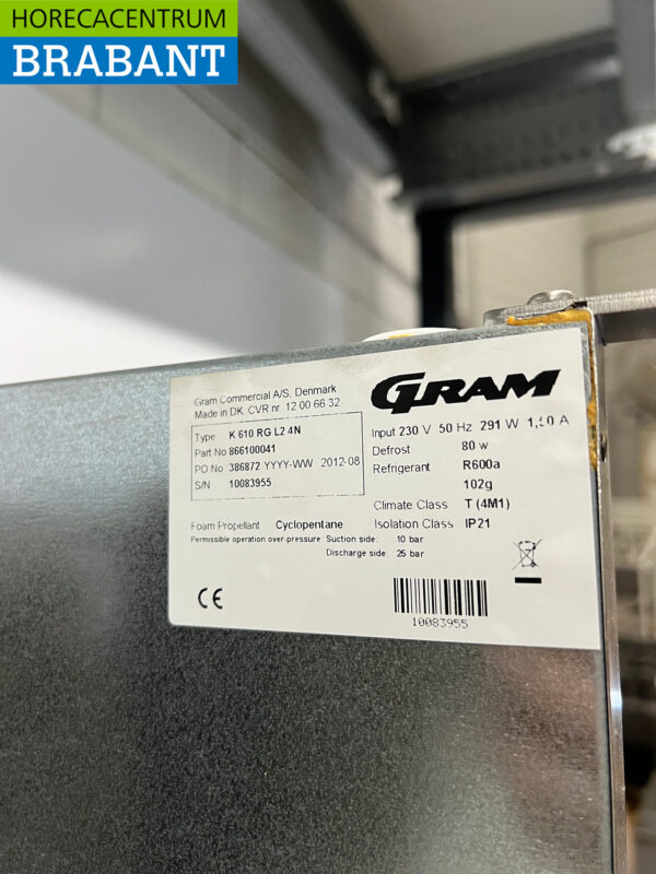Stainless steel Gram Refrigeration Refrigerator 583 liters 230V Catering - Image 5