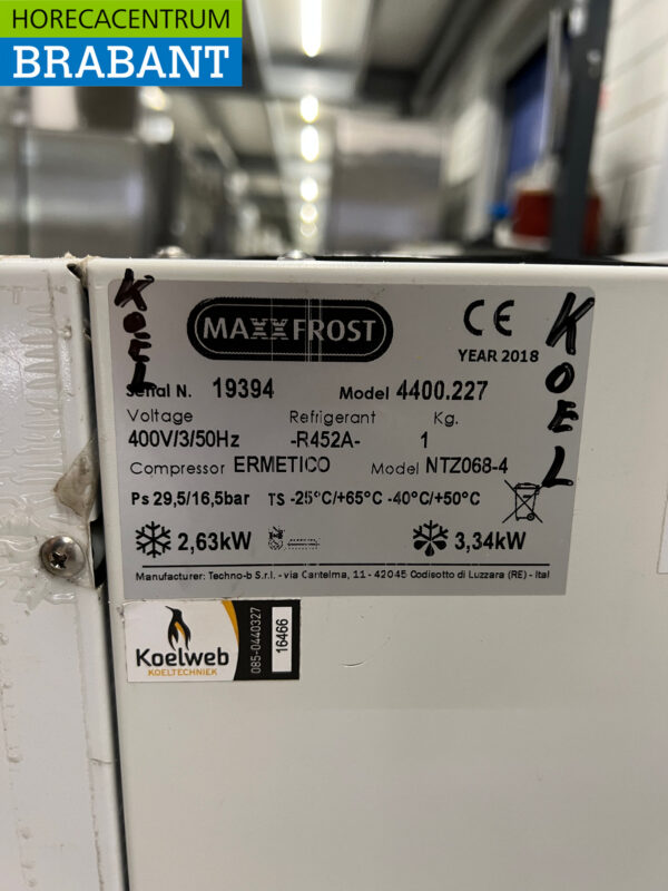 Maxxfrost Refrigeration Unit Refrigeration Unit Plug-in Monoblock Wall Unit 18 m3 400V Catering - Image 5