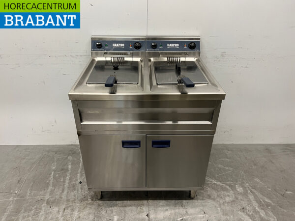 Stainless steel Double Fryer 2 x 12 liters 400V Catering