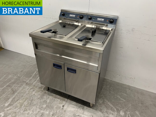 Stainless steel Double Fryer 2 x 12 liters 400V Catering - Image 2