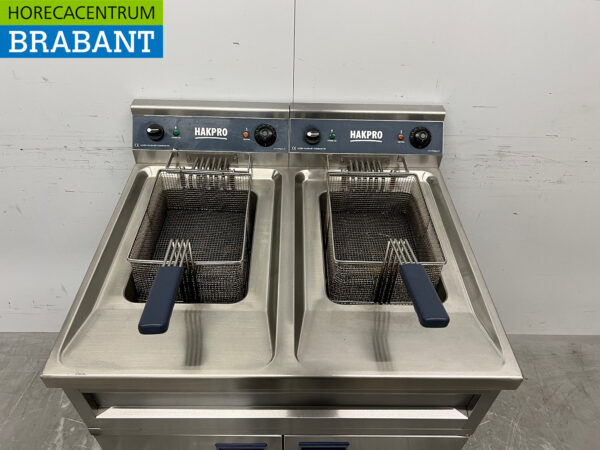 Stainless steel Double Fryer 2 x 12 liters 400V Catering - Image 4