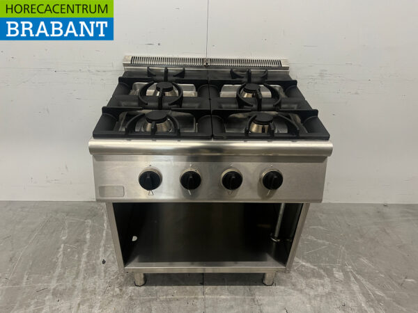 Stainless steel Combisteel 4 Burner Stove 80 cm GAS Horeca