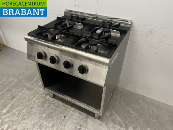 Stainless steel Combisteel 4 Burner Stove 80 cm GAS Horeca - Image 2