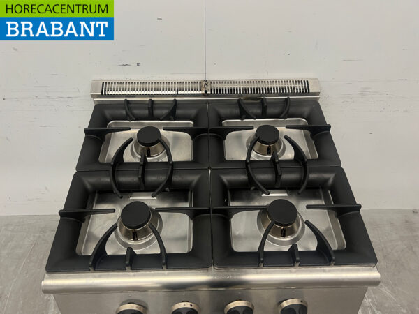 Stainless steel Combisteel 4 Burner Stove 80 cm GAS Horeca - Image 4