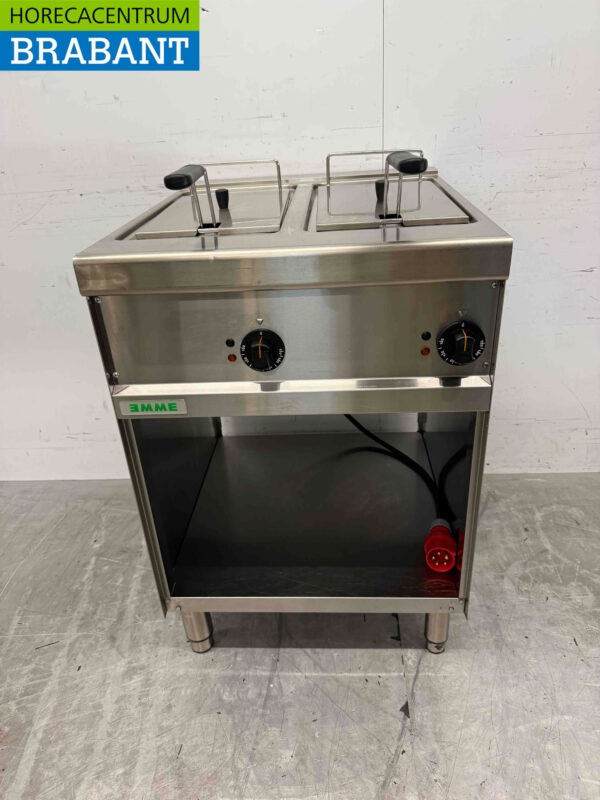 Stainless steel Giga Double Fryer 2 x 8 liters 400V Catering