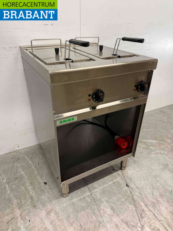 Stainless steel Giga Double Fryer 2 x 8 liters 400V Catering - Image 3