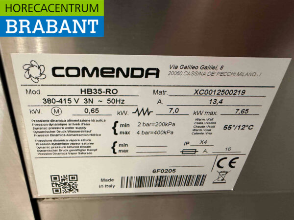 RVS Comenda HB35-RO Glass Washing Machine Dishwasher Dishwasher Osmosis 400V Horeca - Image 6
