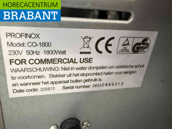 Stainless steel Profinox Hot air oven Convection oven Snack oven230V Horeca - Image 5