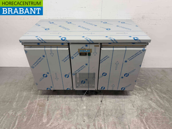 Stainless steel Polar UA070 Energy efficient Refrigerated Workbench 2 doors 130 cm 230V Horeca - Image 2