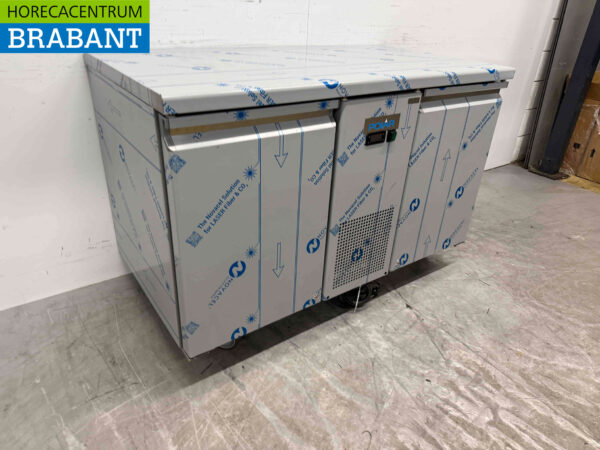 Stainless steel Polar UA070 Energy efficient Refrigerated Workbench 2 doors 130 cm 230V Horeca - Image 3
