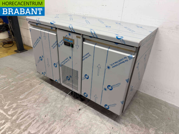 Stainless steel Polar UA070 Energy efficient Refrigerated Workbench 2 doors 130 cm 230V Horeca - Image 4