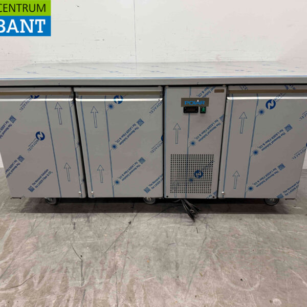 Stainless steel Polar UA072 Refrigerated workbench 3 doors 178,5 cm 230V Horeca