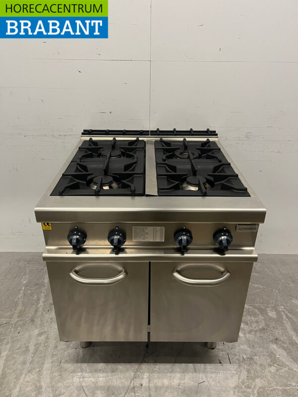 Stainless steel Alpeninox 4 burner gas stove GAS Horeca