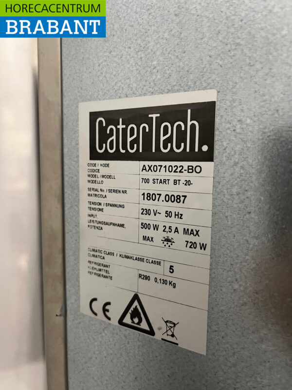 Stainless steel Catertech Freezer 700 liters 230V Catering - Image 5