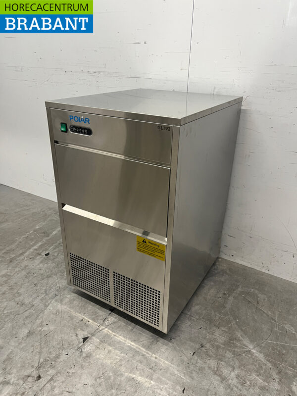 Stainless steel Polar GL192 ice cube machine with 10 kg bunker Produces 50 kg per day 230V Horeca - Image 2