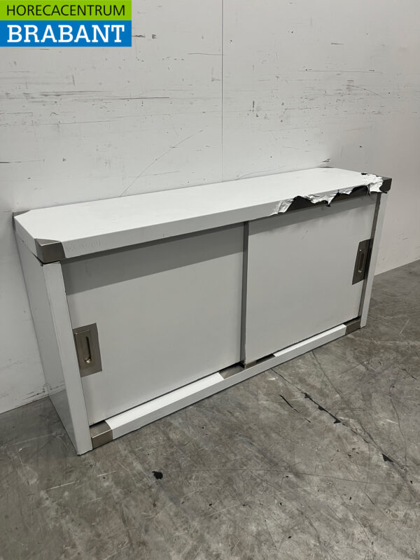 Vogue DL450 stainless steel Wall Cabinet 2 sliding doors 120 cm Catering - Image 3