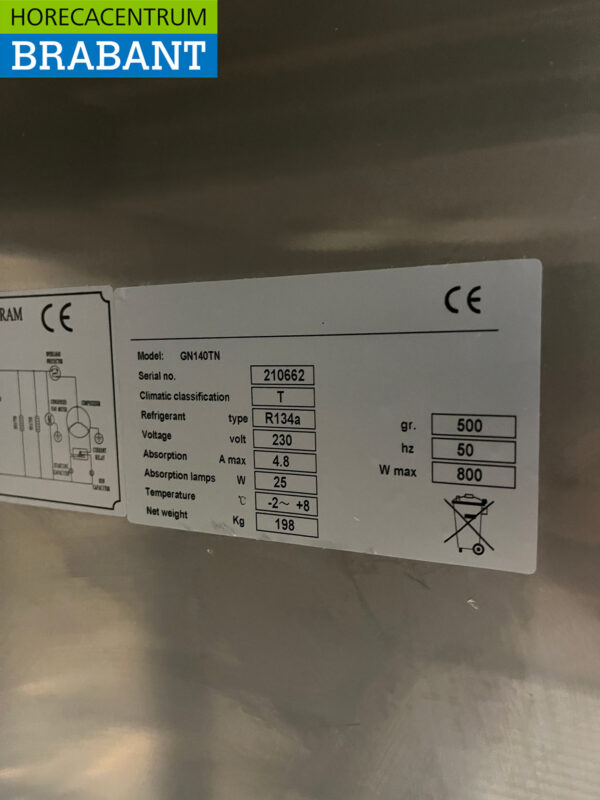 Stainless steel Maxxfrost Double door Refrigerator 1300 liters 230V Catering - Image 5