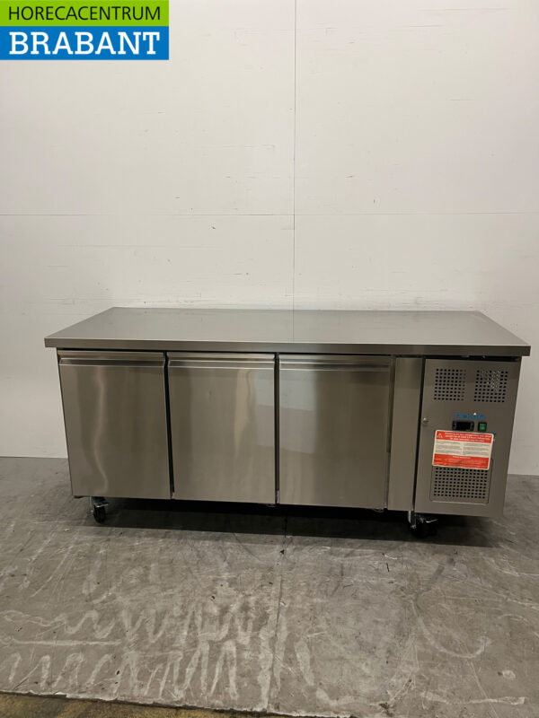Polar G597 stainless steel Refrigerated Workbench 3 doors 179,5 cm 230V Horeca