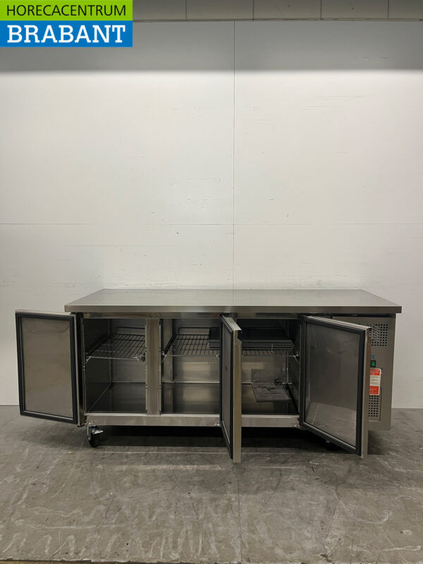 Polar G597 stainless steel Refrigerated Workbench 3 doors 179,5 cm 230V Horeca - Image 4