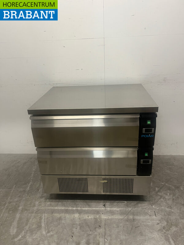 Polar DA996 stainless steel Refrigerator/freezer with 2 drawers Per drawer 2 x 1/1 gastronorm 230V Horeca