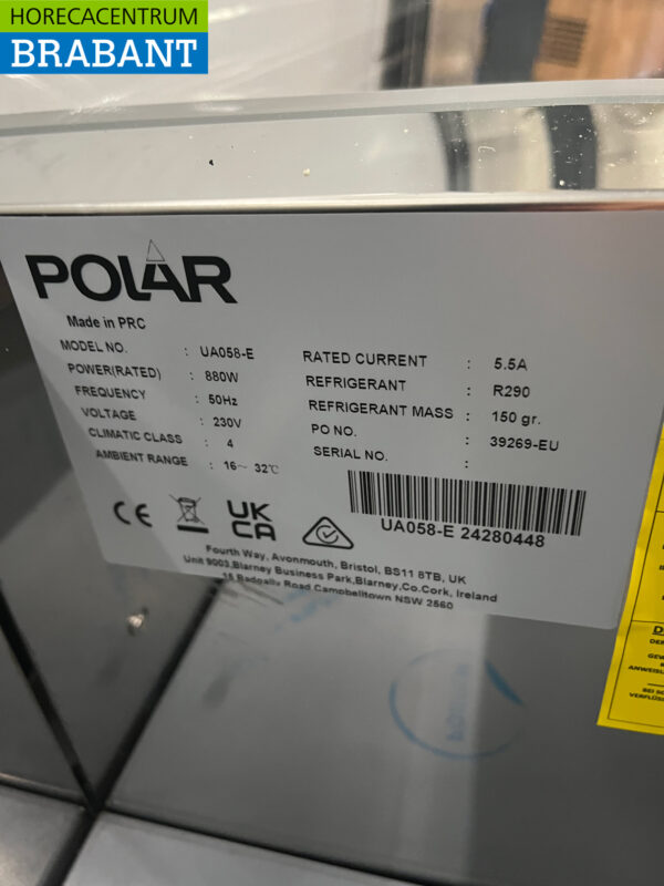 Polar UA058 Scoop ice cream display case 6 trays 230V Catering - Image 8