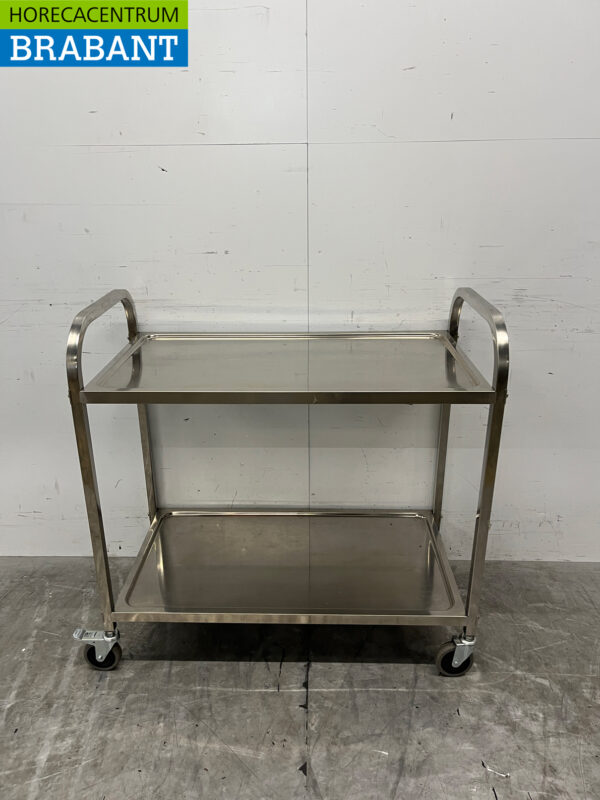 Stainless steel Serving Trolley 2 tiers 94.5 cm Horeca