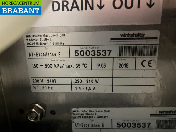 Stainless steel Winterhalter Water Softener Reverse osmosis plant 230V Horeca - Image 5