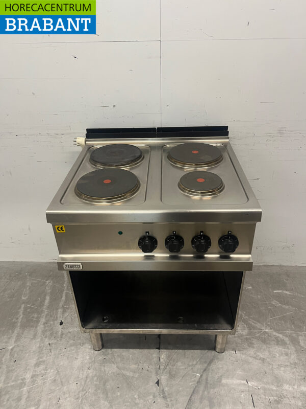 Stainless steel Zanussi 4 Burner Electric Stove 400V Catering