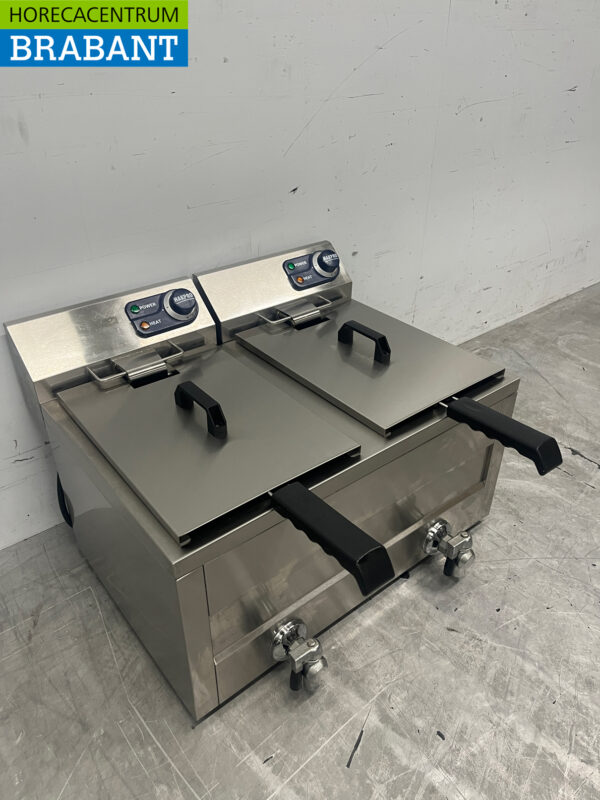 Stainless steel Hakvoort Double Fryer 2 x 8 liter 2 x 230V Horeca - Image 3