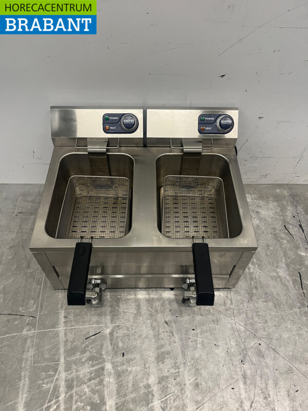 Stainless steel Hakvoort Double Fryer 2 x 8 liter 2 x 230V Horeca - Image 4