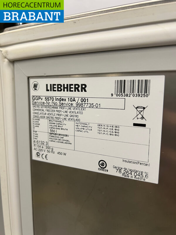 Stainless steel Liebherr Mobile Refrigerator 550 liters 230V Catering - Image 5