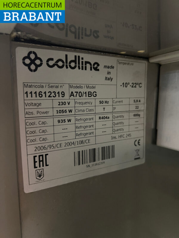 Stainless steel Coldline Freezer 601 liters 230V Catering - Image 5