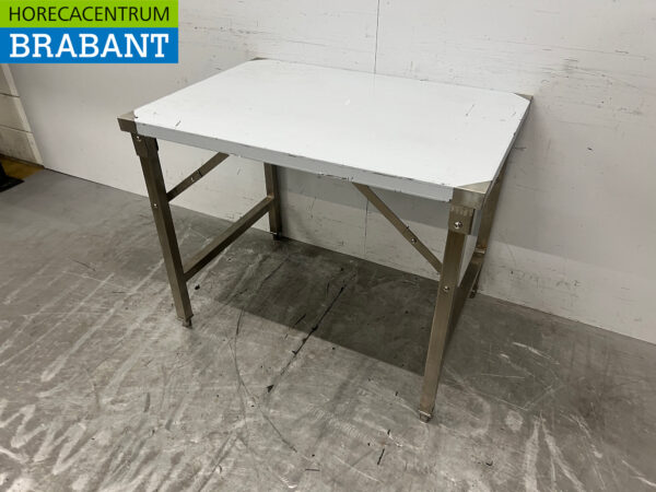 Stainless Steel Collapsible Work Table 100 x 70 x 80 cm Catering - Image 2